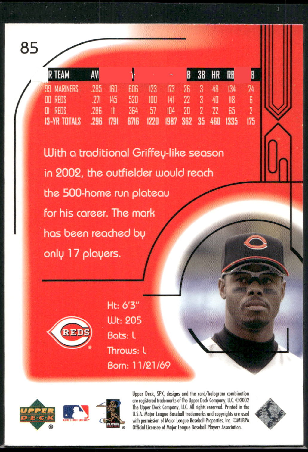 2002 SPx #85 Ken Griffey Jr.