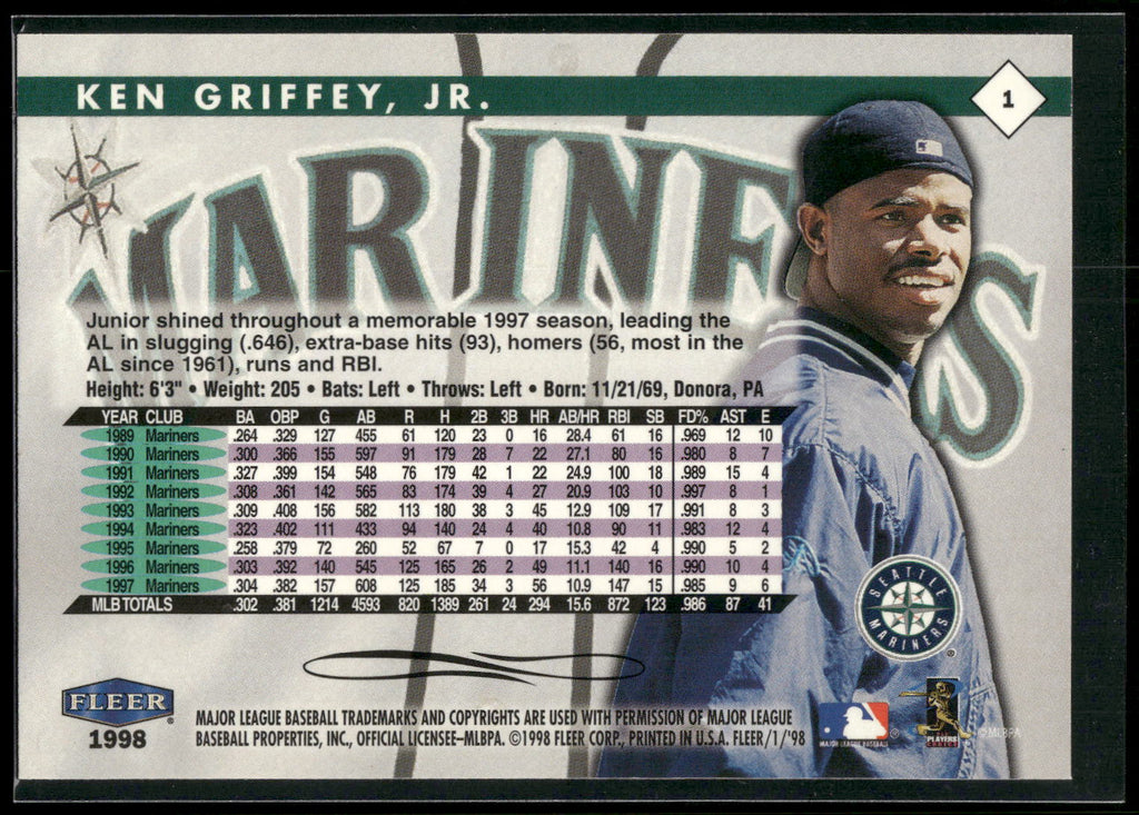 1998 Fleer Tradition #1 Ken Griffey, Jr.
