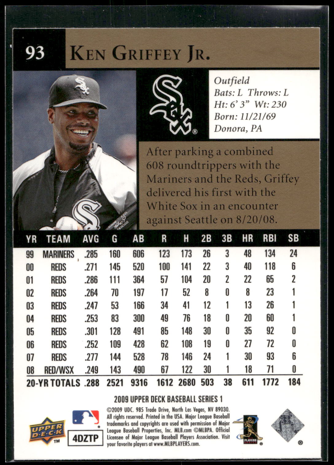 2009 Upper Deck #93 Ken Griffey Jr.