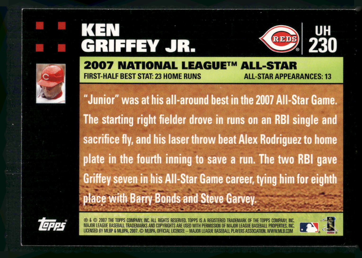 2007 Topps Updates & Highlights #UH230 Ken Griffey Jr.
