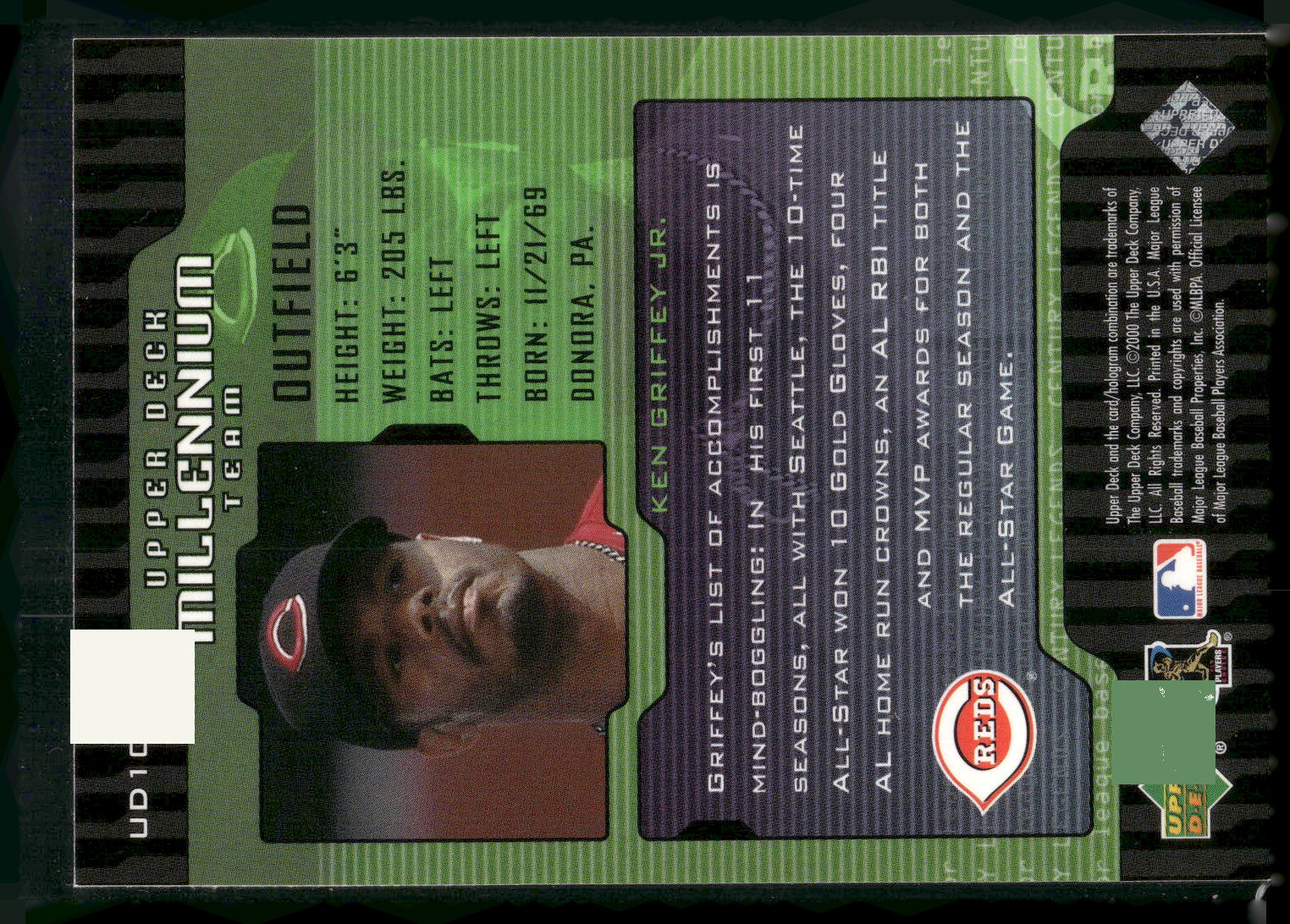 2000 Upper Deck Legends #UD10 Ken Griffey Jr. Millennium Team