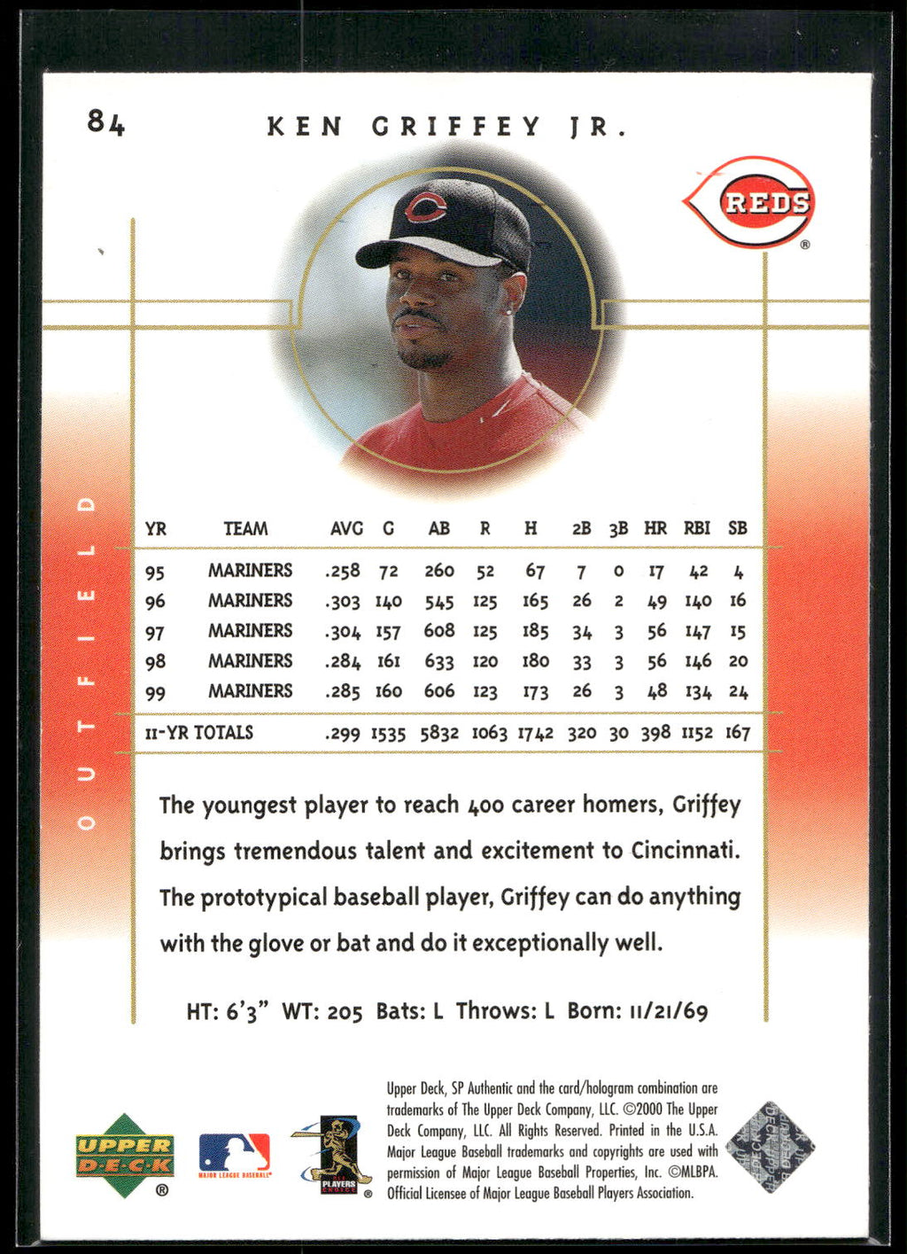 2000 SP Authentic #84 Ken Griffey Jr.
