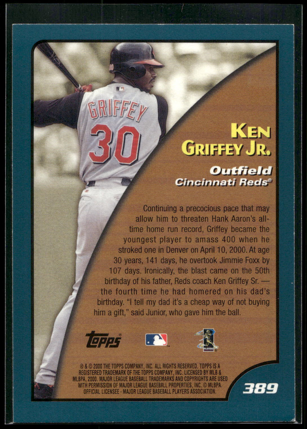 2001 Topps #389 Ken Griffey Jr.
