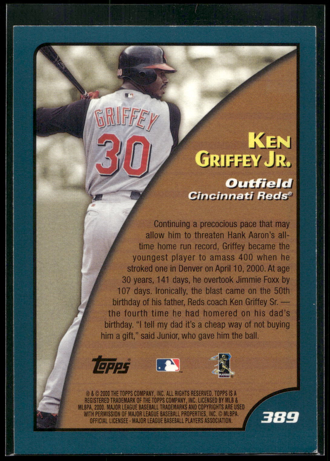 2001 Topps #389 Ken Griffey Jr.