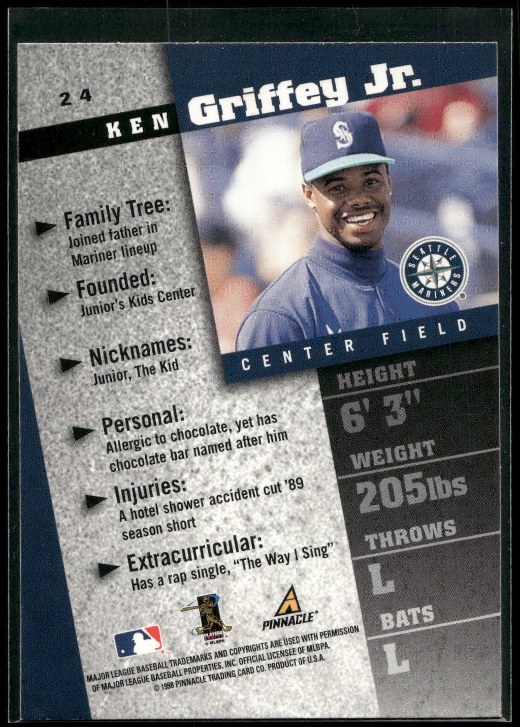 1998 Pinnacle Inside #24 Ken Griffey Jr.