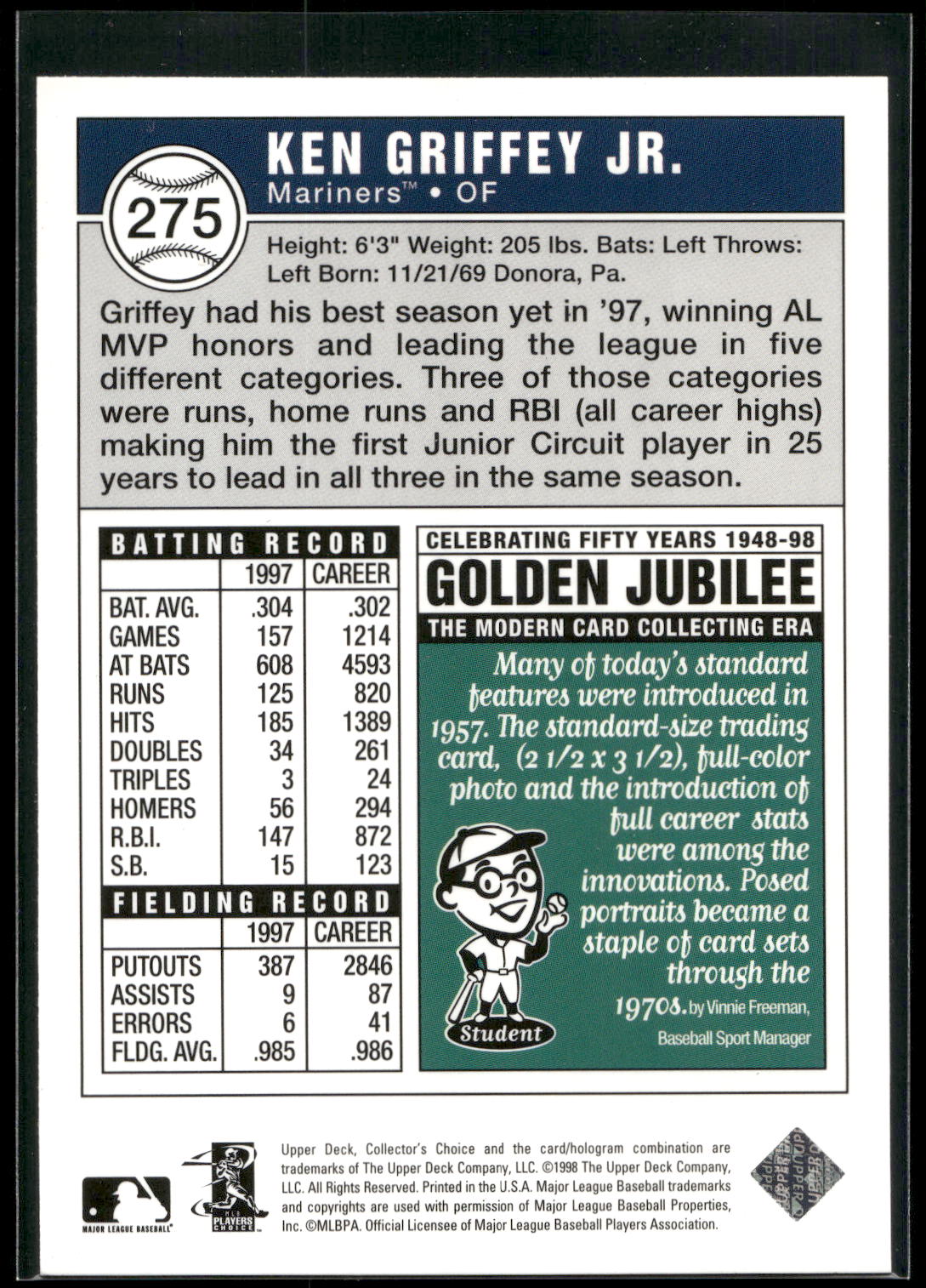 1998 Collector's Choice #275 Ken Griffey Jr.