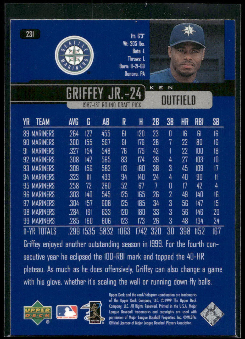 2000 Upper Deck #231 Ken Griffey Jr.