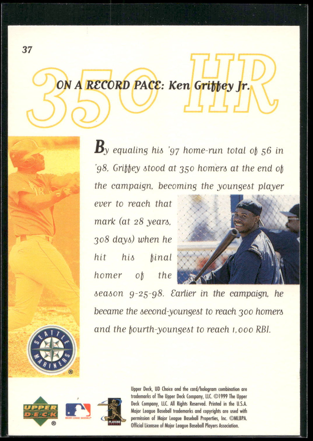 1999 UD Choice #37 Ken Griffey Jr.