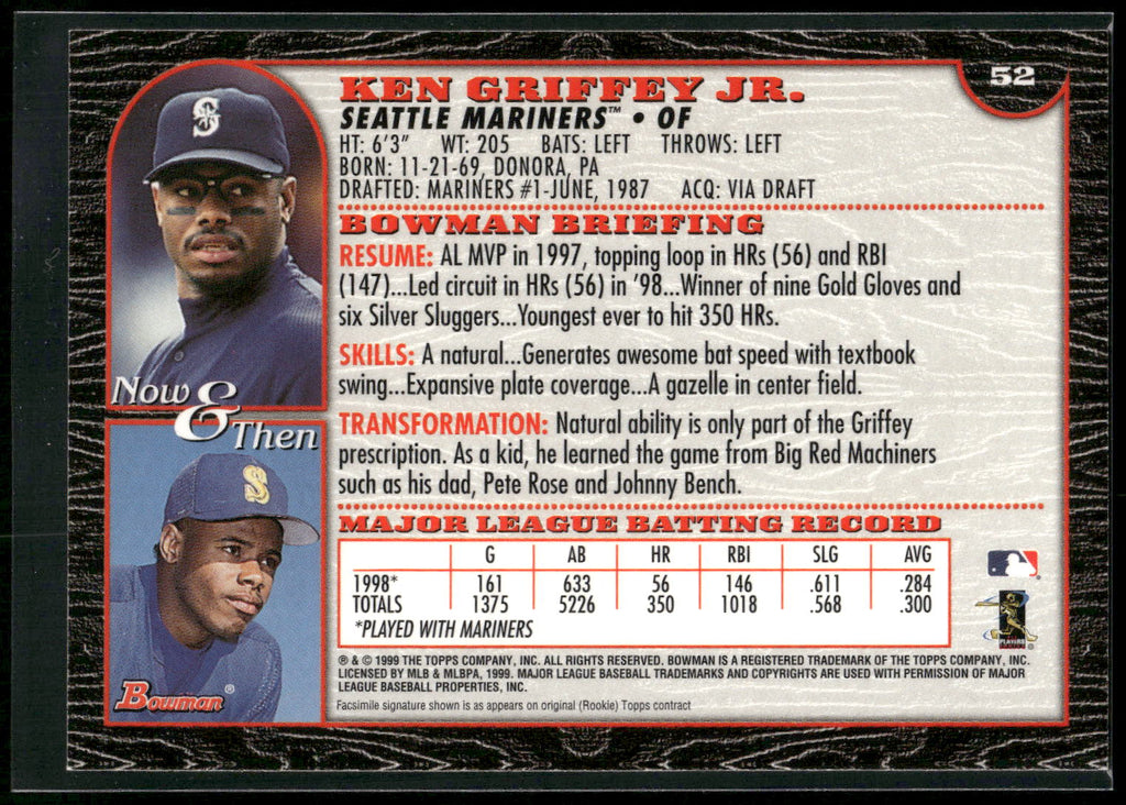 1999 Bowman #52 Ken Griffey Jr.
