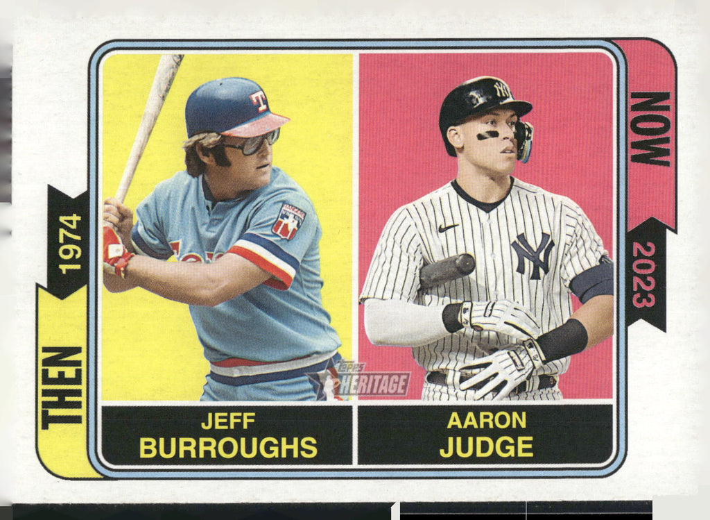 2023 Topps Heritage #TAN-12 Jeff Burroughs / Aaron Judge Then and Now
