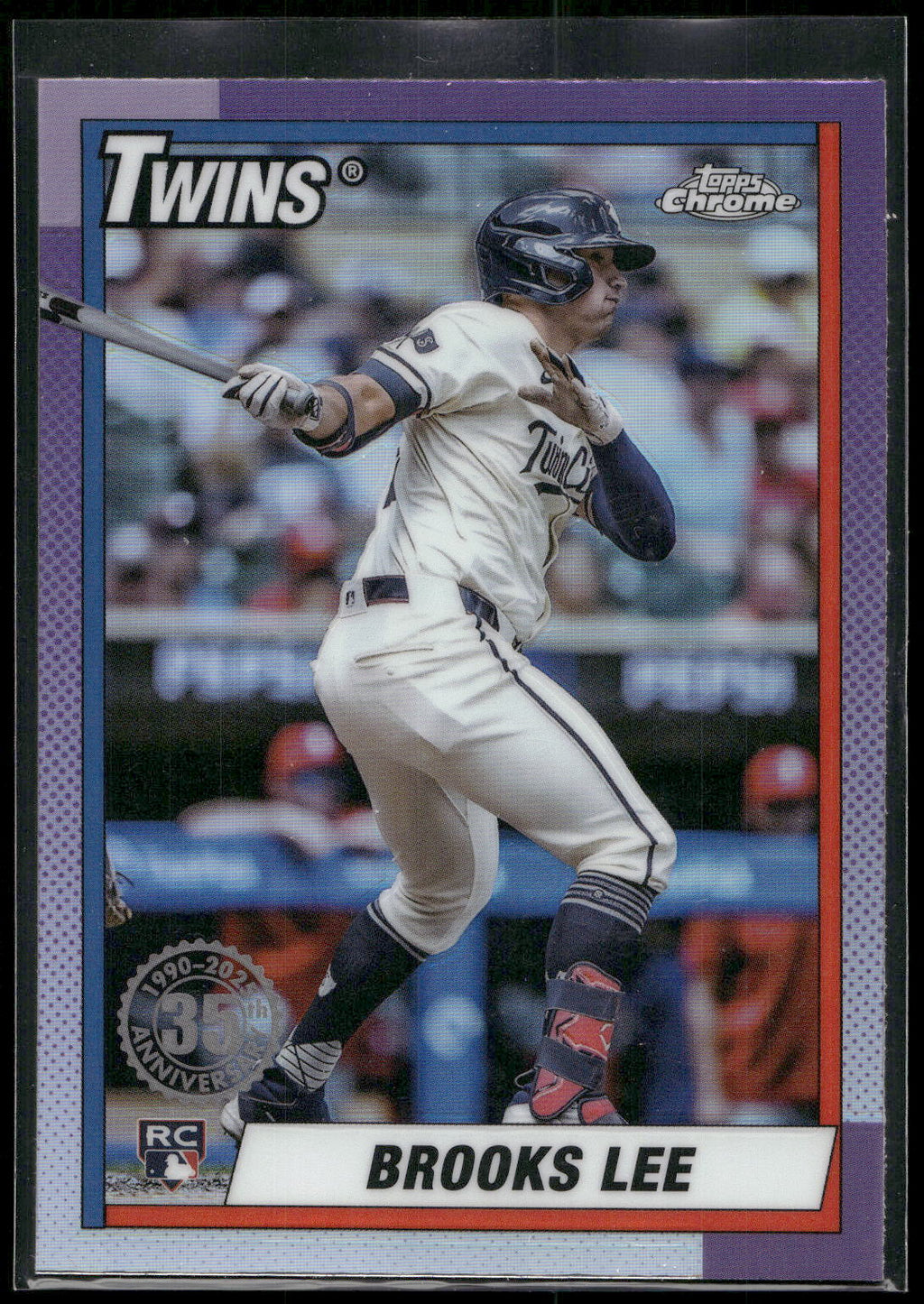 2025 Topps Chrome #90CB-20 Brooks Lee 1990 Topps Baseball 35th Anniversary
