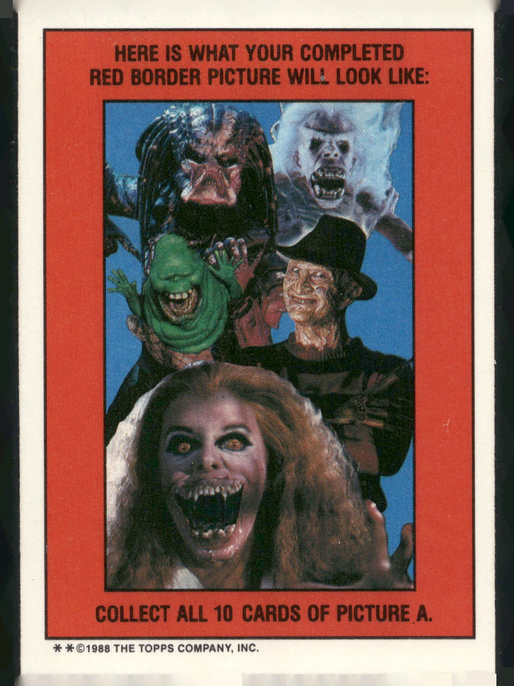 1988 Topps Fright Flicks #6 The Fly Stickers