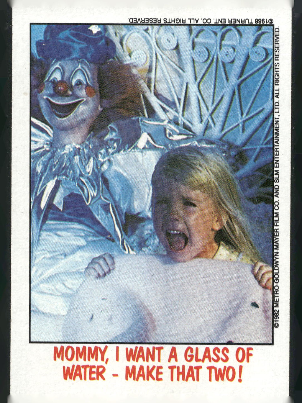 1988 Topps Fright Flicks #77 Mommy, I Want a Glass of Water - Make That Two!