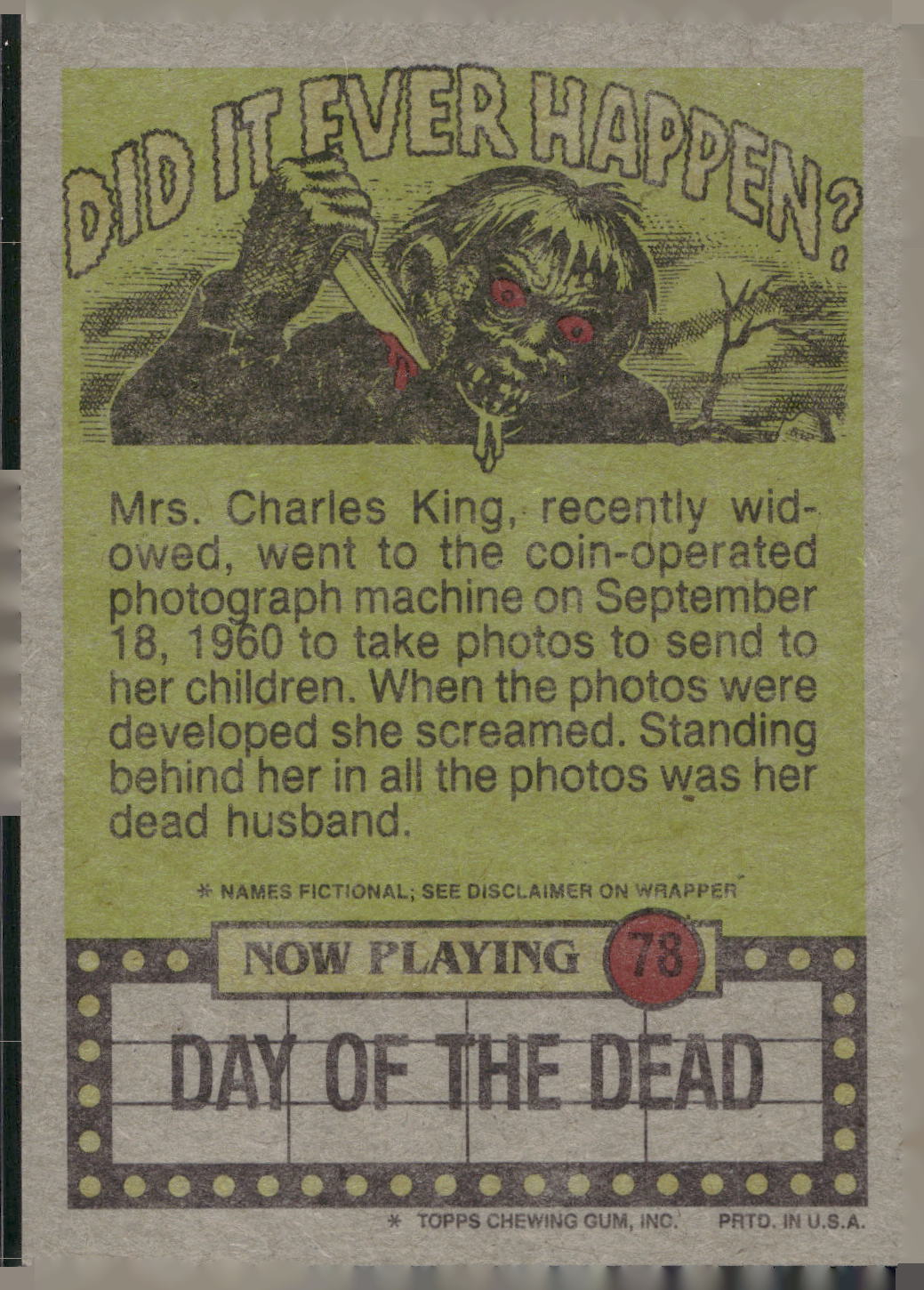 1988 Topps Fright Flicks #78 Who Said You Could Touch My Toys?