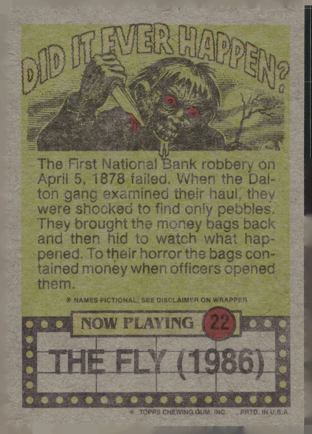 1988 Topps Fright Flicks #22 I Tell You, That Nuclear Plant is Safe!