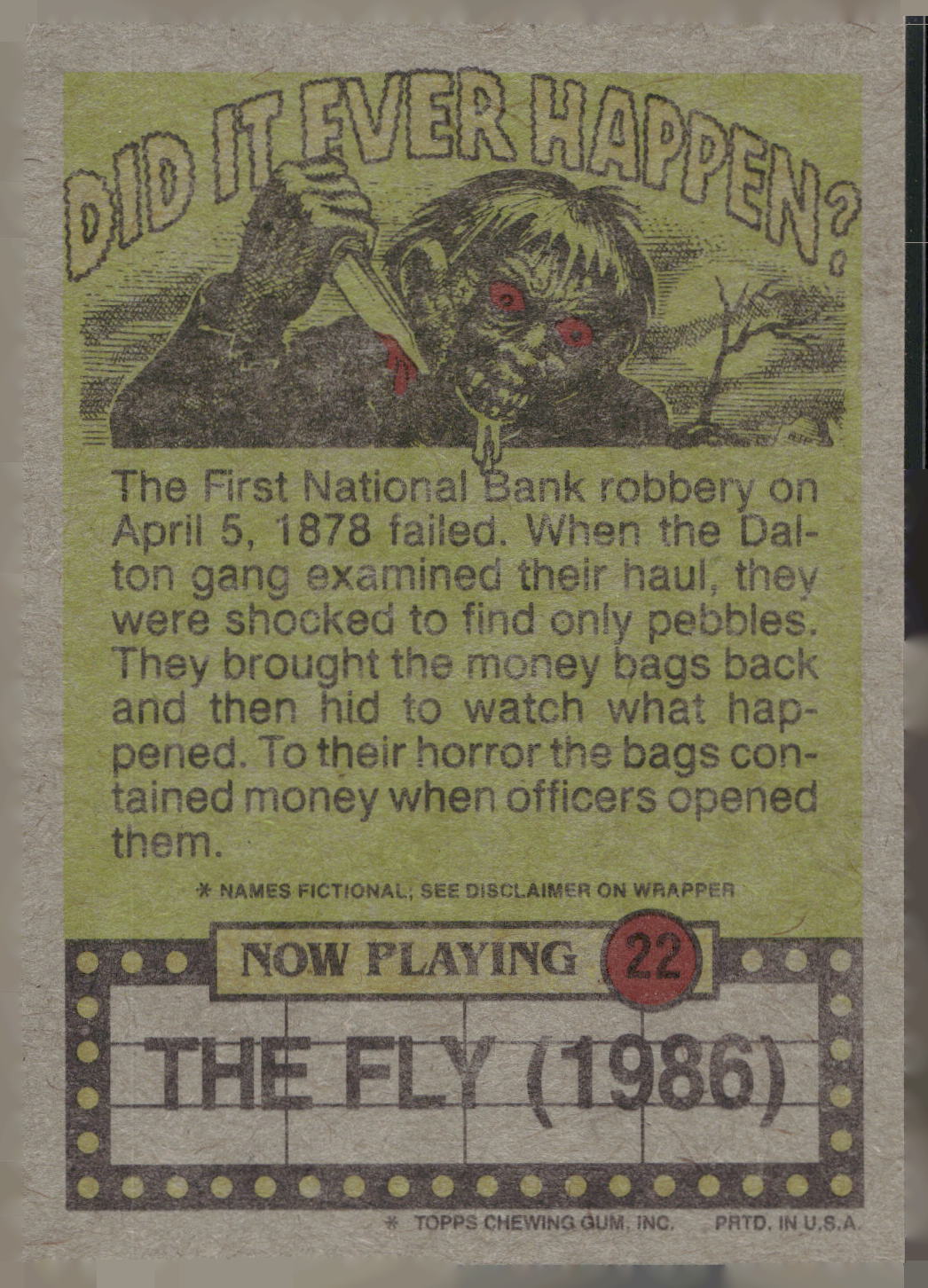 1988 Topps Fright Flicks #22 I Tell You, That Nuclear Plant is Safe!