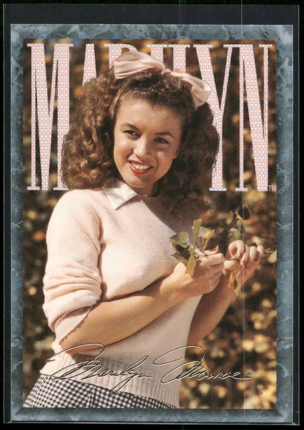 1993 Sports Time Marilyn Monroe #72 Early modeling days, circa '45. Marilyn's de