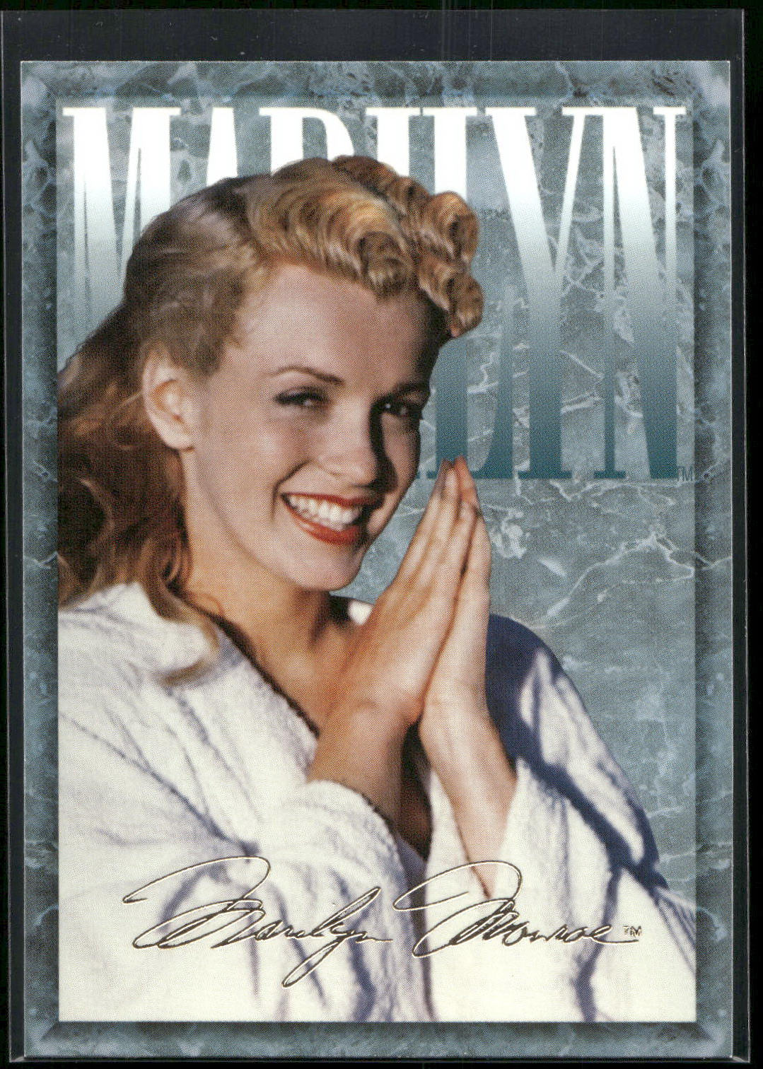 1993 Sports Time Marilyn Monroe #75 This card shows an image from the famous Tob