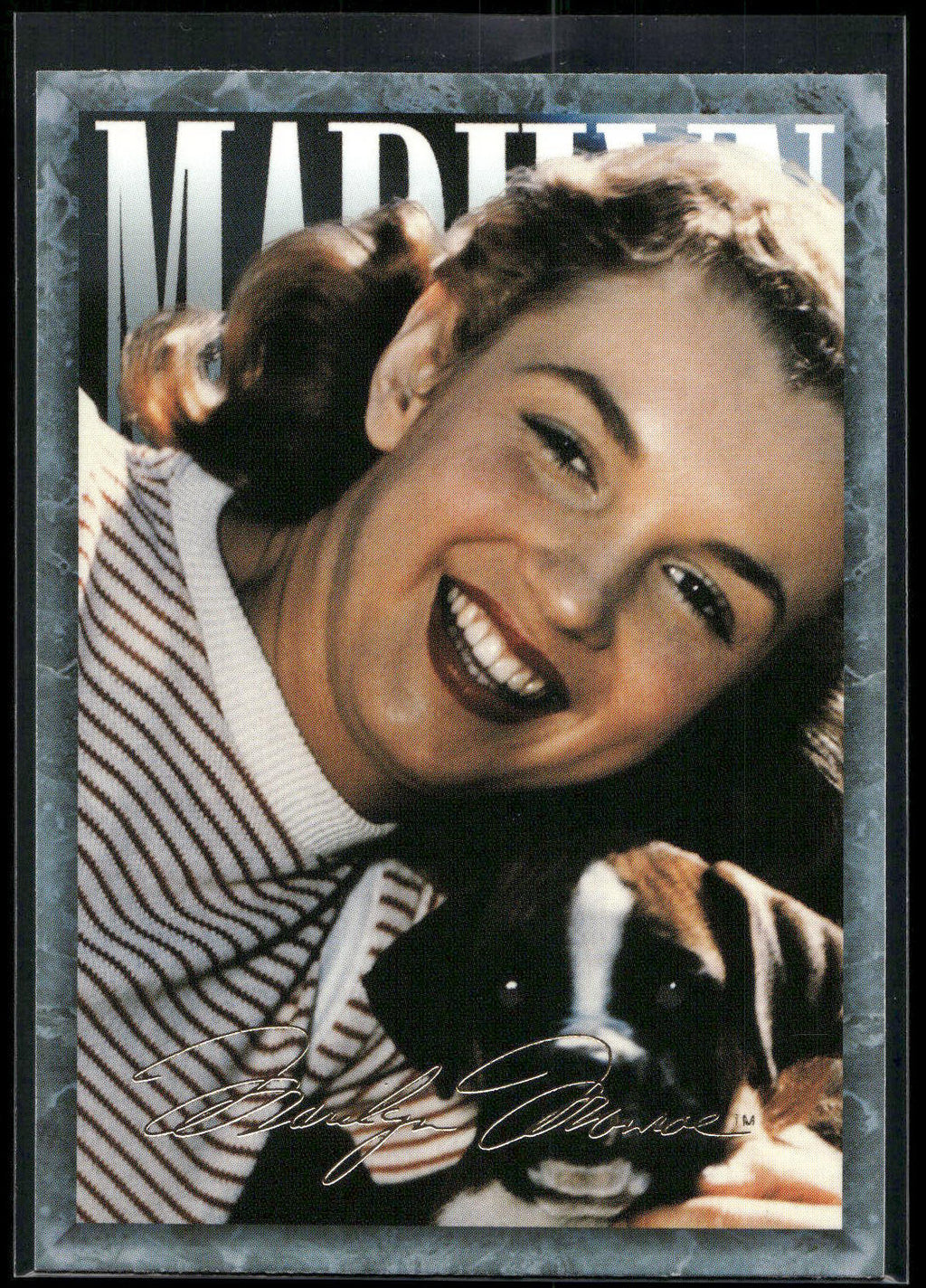 1993 Sports Time Marilyn Monroe #34 Marilyn retained a fondness for animals and