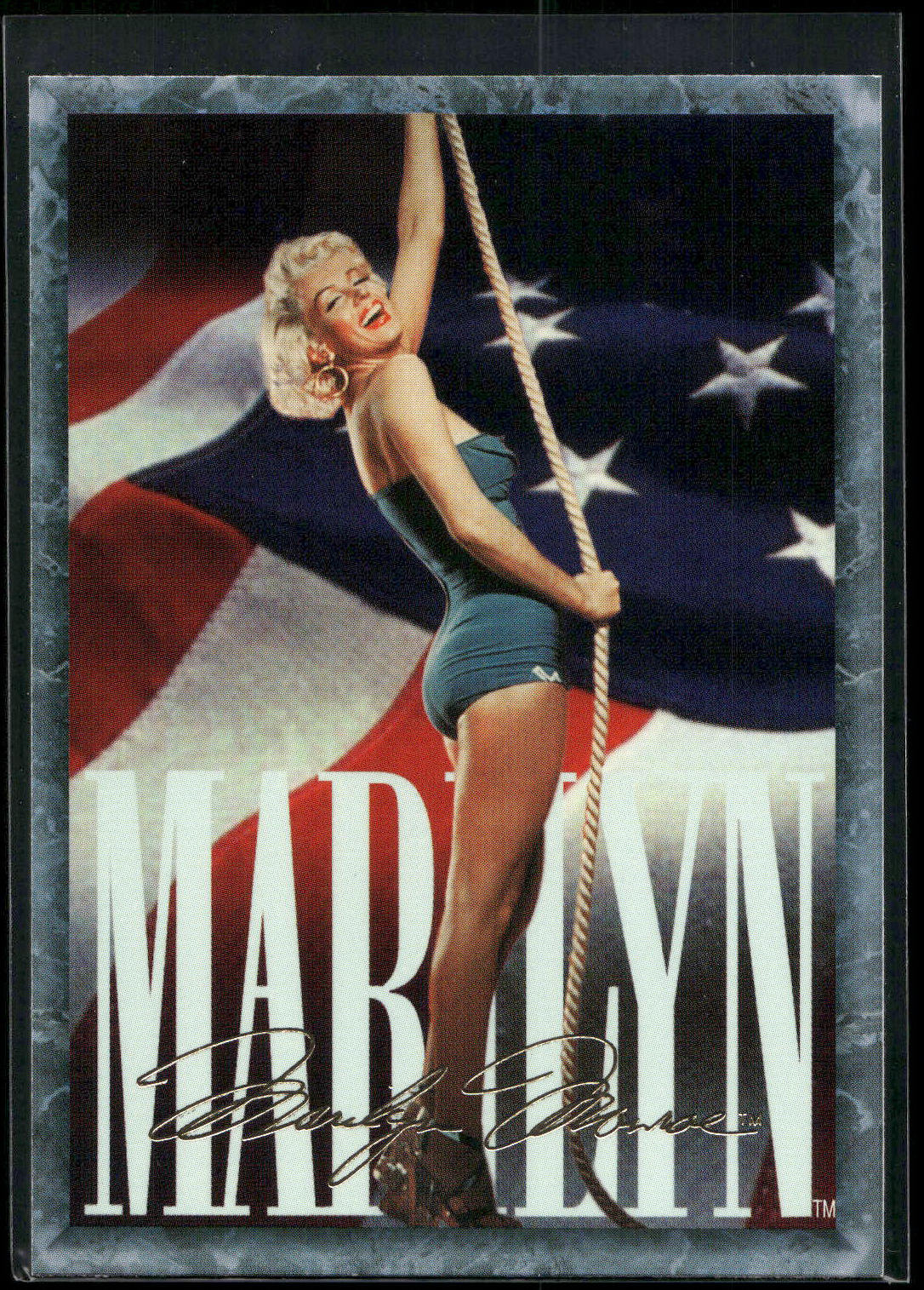 1993 Sports Time Marilyn Monroe #11 Marilyn on the beach in 1946. Soon she would