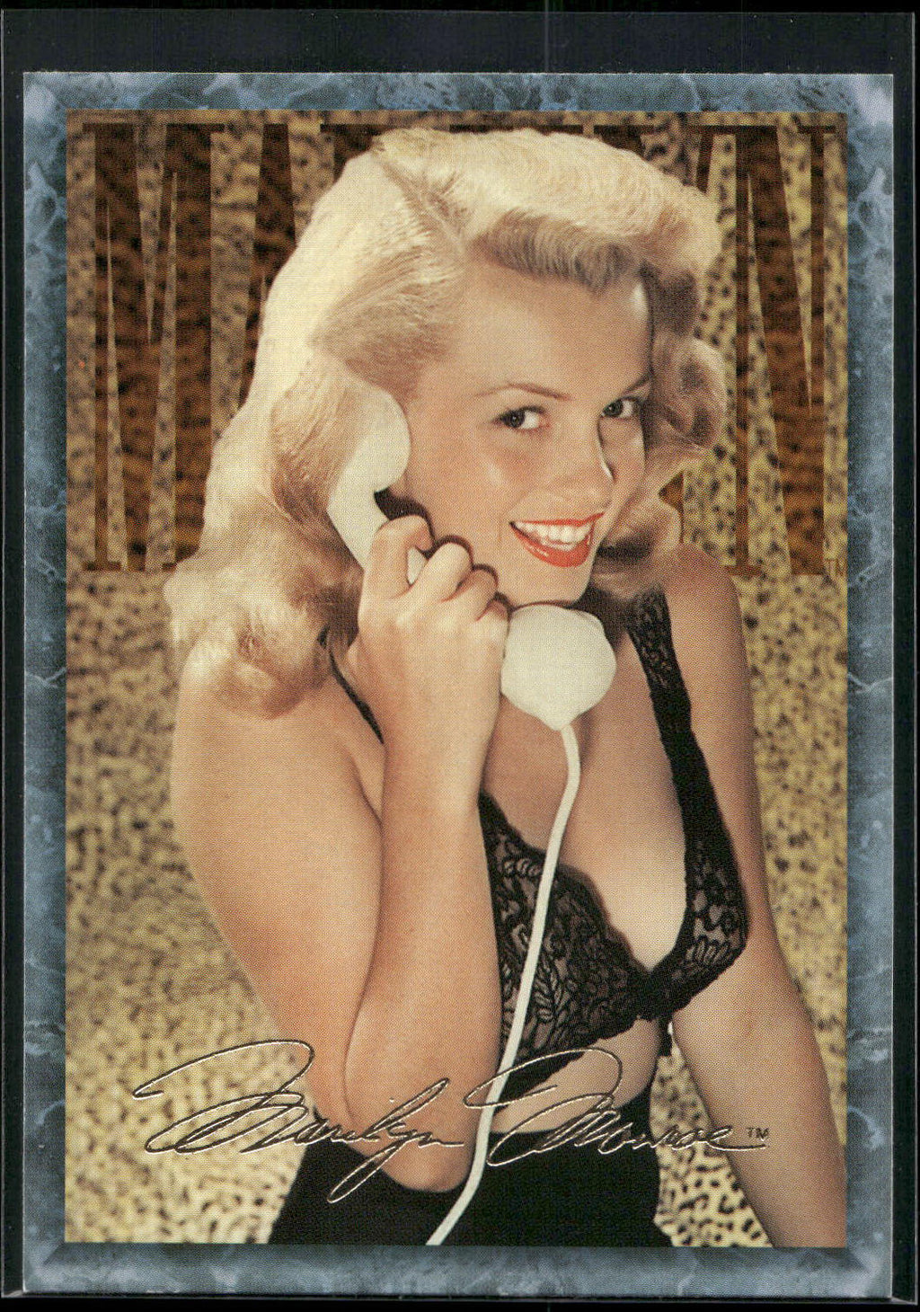 1993 Sports Time Marilyn Monroe #21 This card features a famous "Bernard of Holl
