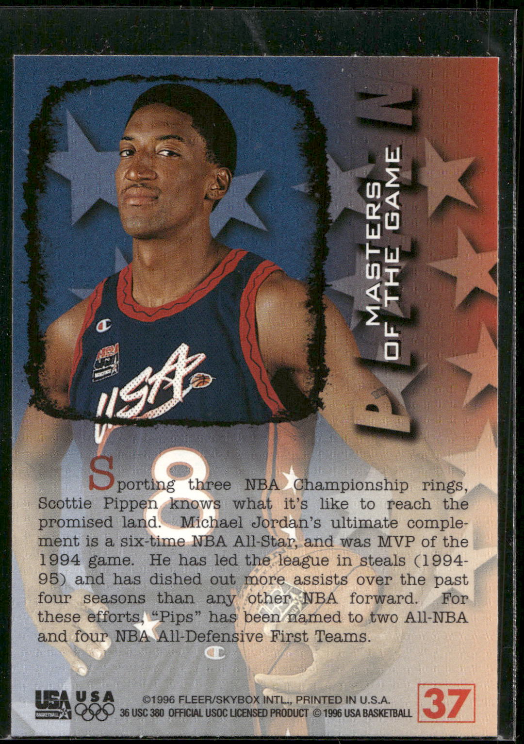 1996 Fleer USA #37 Scottie Pippen