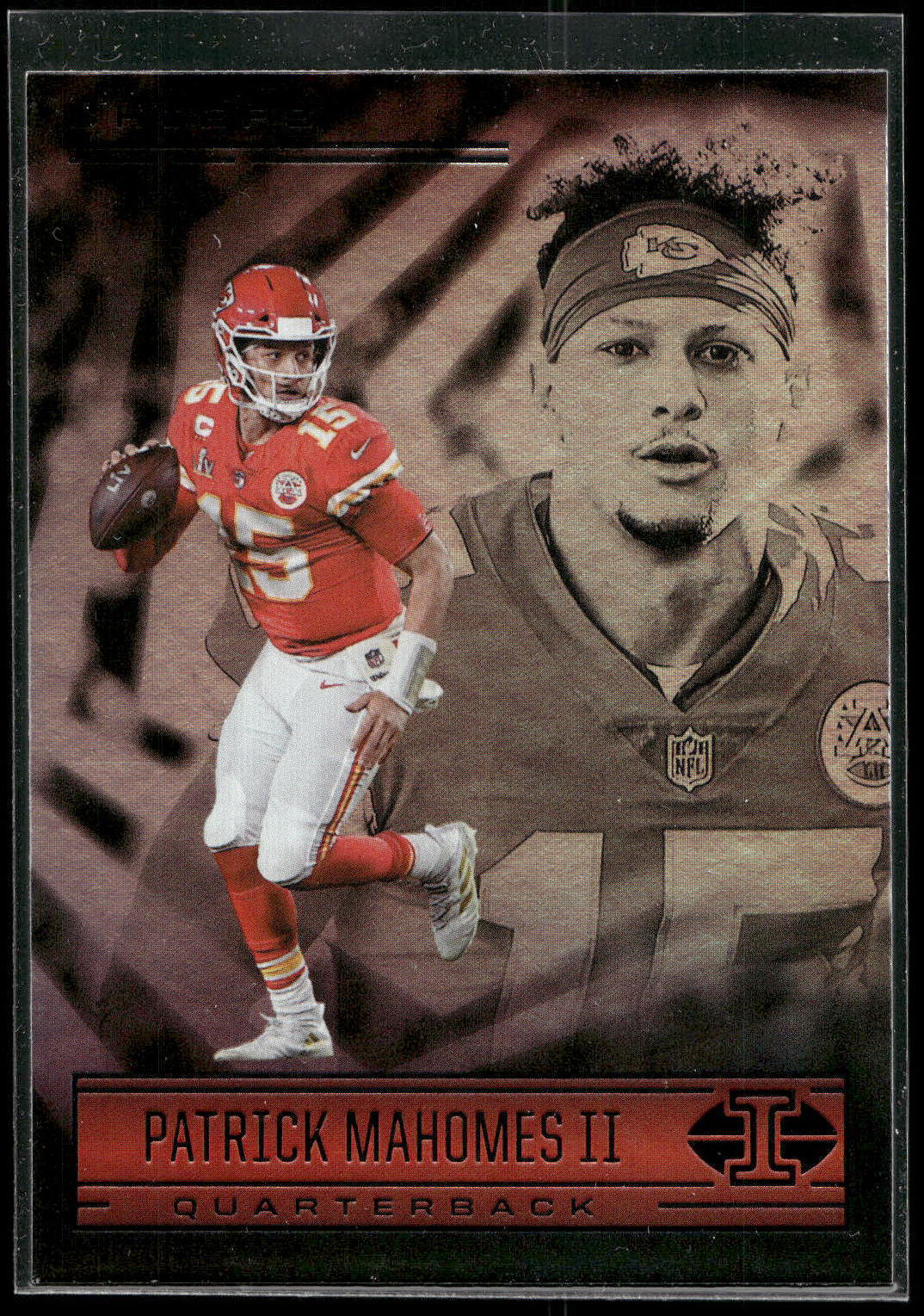 2021 Panini Illusions #24 Patrick Mahomes II Trophy Collection Emerald
