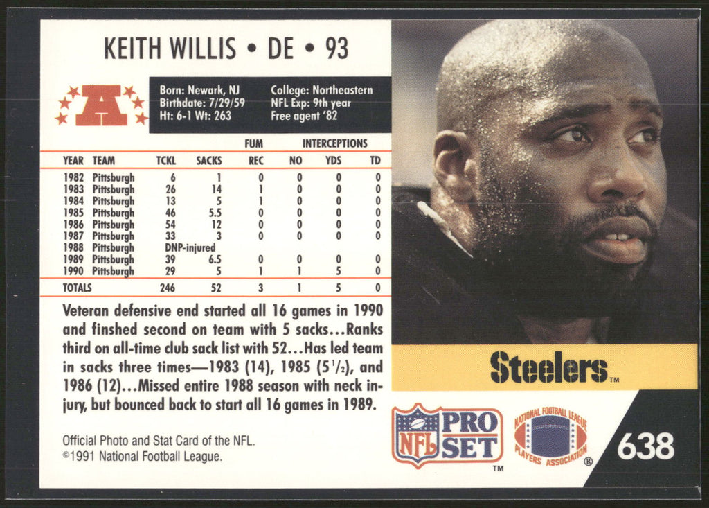 1991 Pro Set #638 Keith Willis