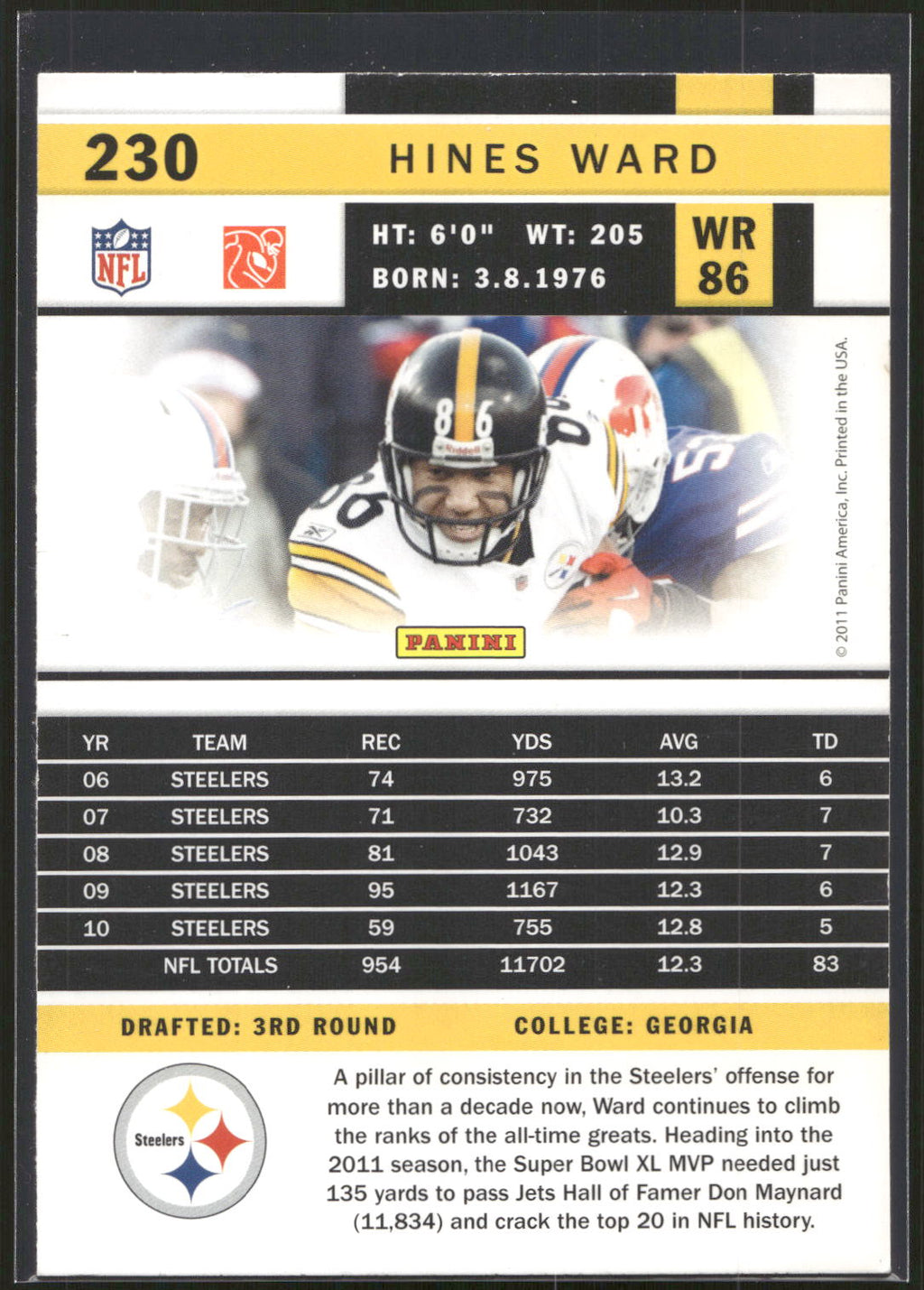 2011 Score #230 Hines Ward