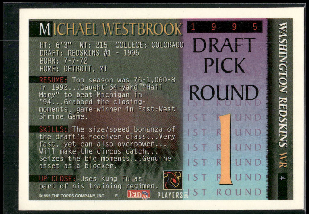 1995 Bowman #4 Michael Westbrook