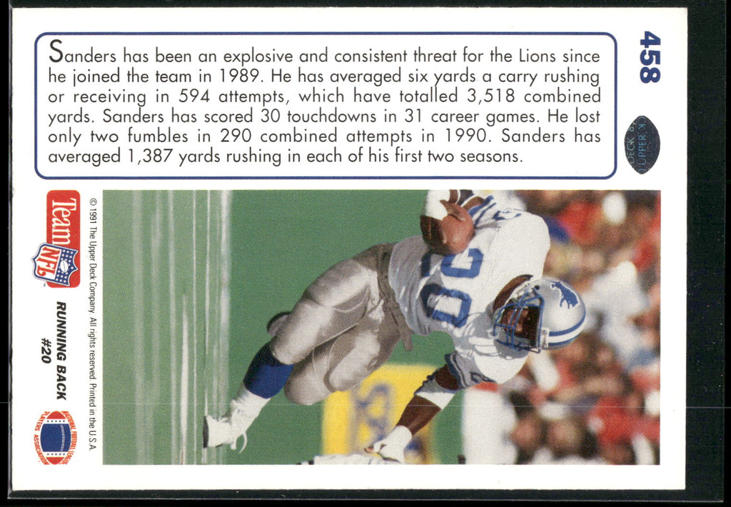 1991 Upper Deck #458 Barry Sanders