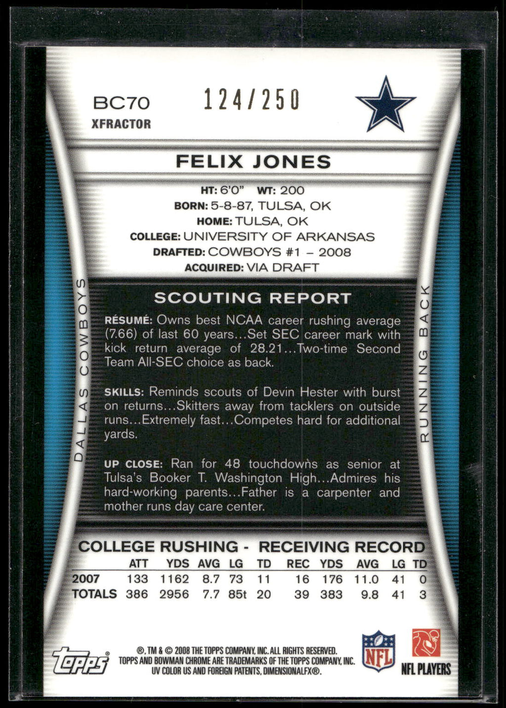 2008 Bowman #183 Felix Jones