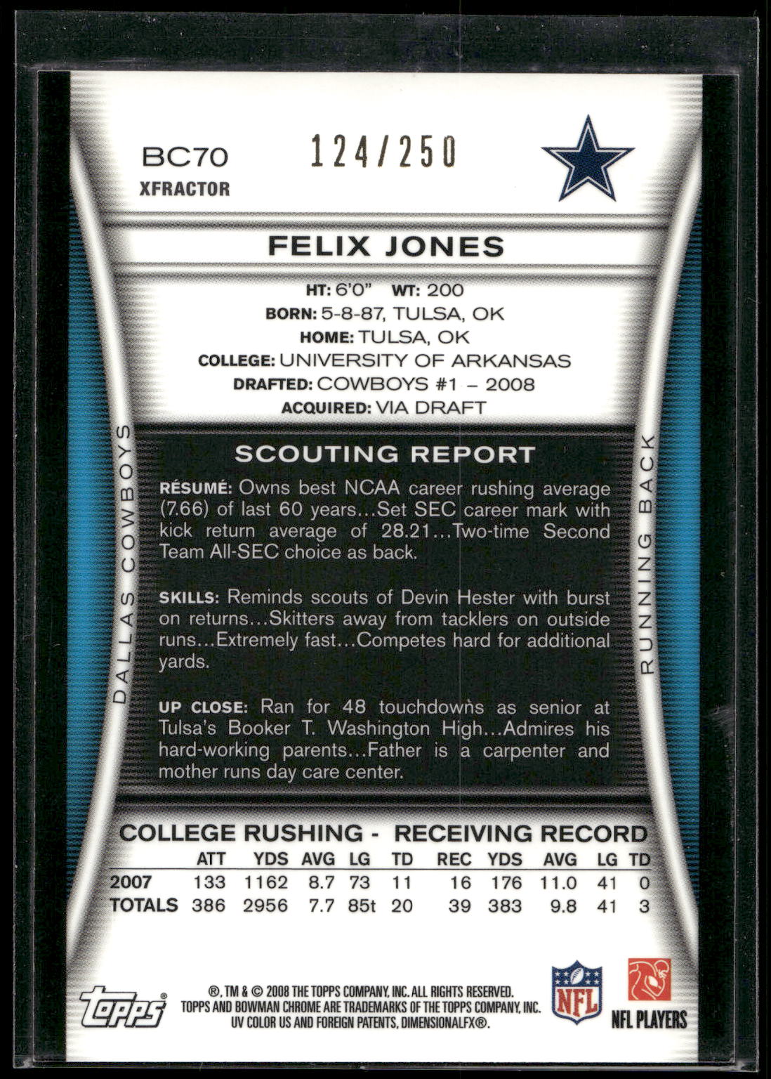 2008 Bowman #183 Felix Jones