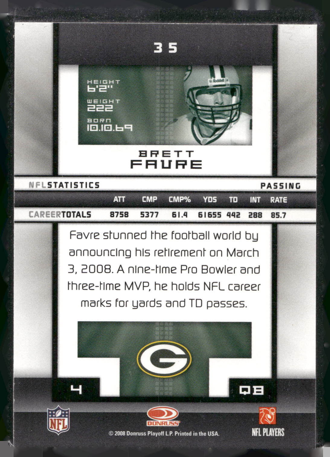 2008 Donruss Elite #35 Brett Favre