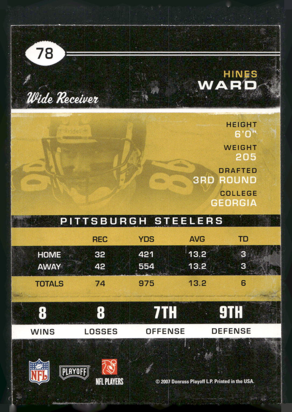 2007 Playoff Contenders #78 Hines Ward