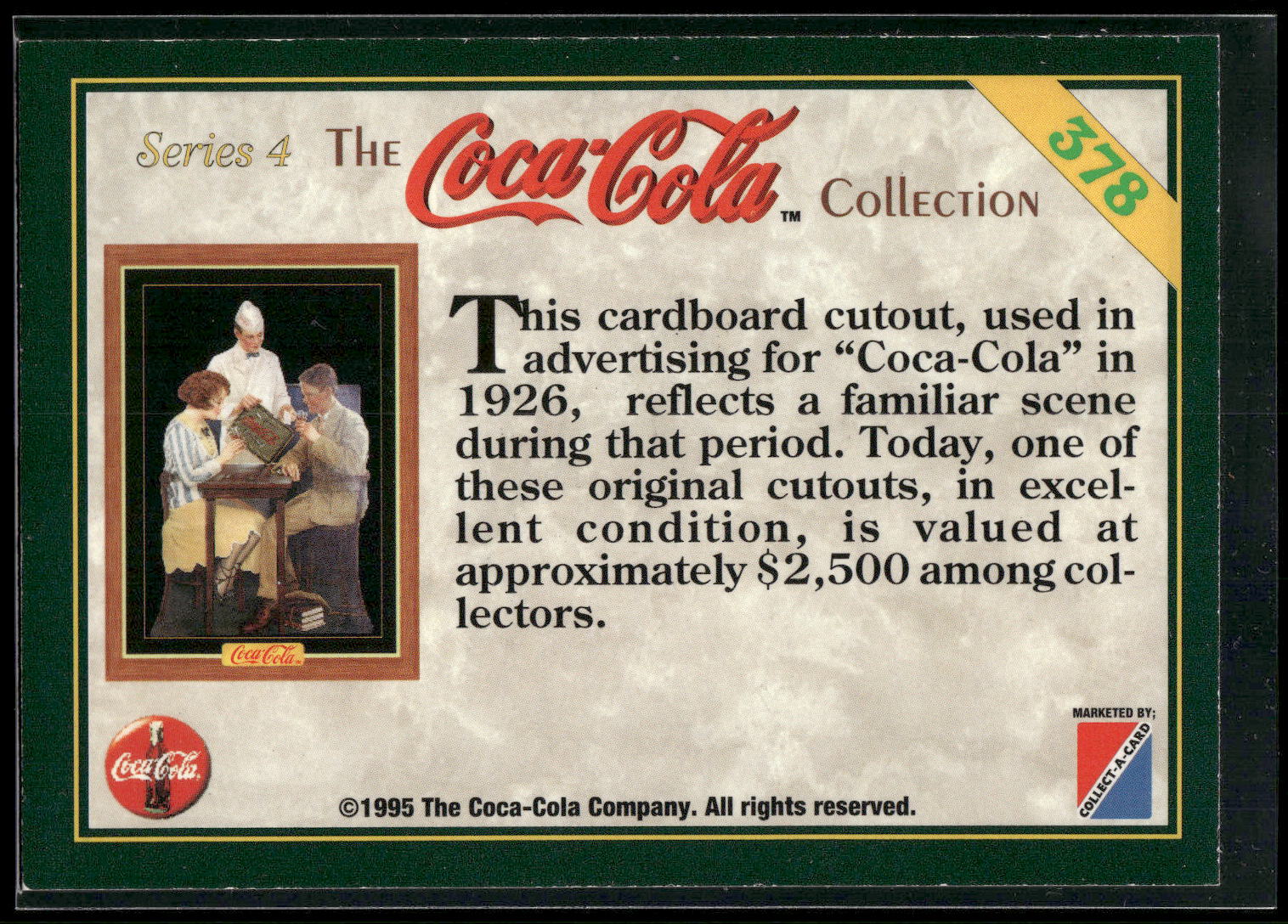 1995 Collect-A-Card Coca-Cola Collection Series 4 #378 Study break,