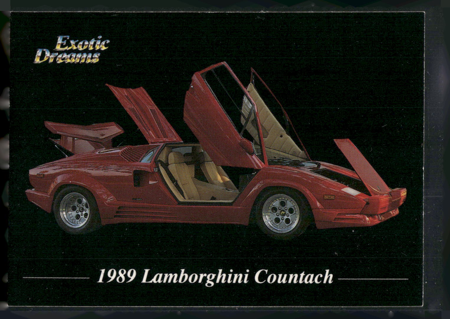 1992 All Sports Marketing Exotic Dreams #12 1989 Lamborghini Countach