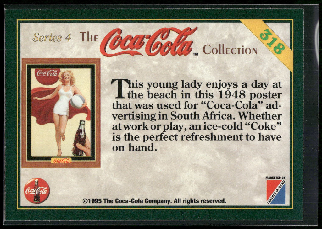 1995 Collect-A-Card Coca-Cola Collection Series 4 #318 Beach ball
