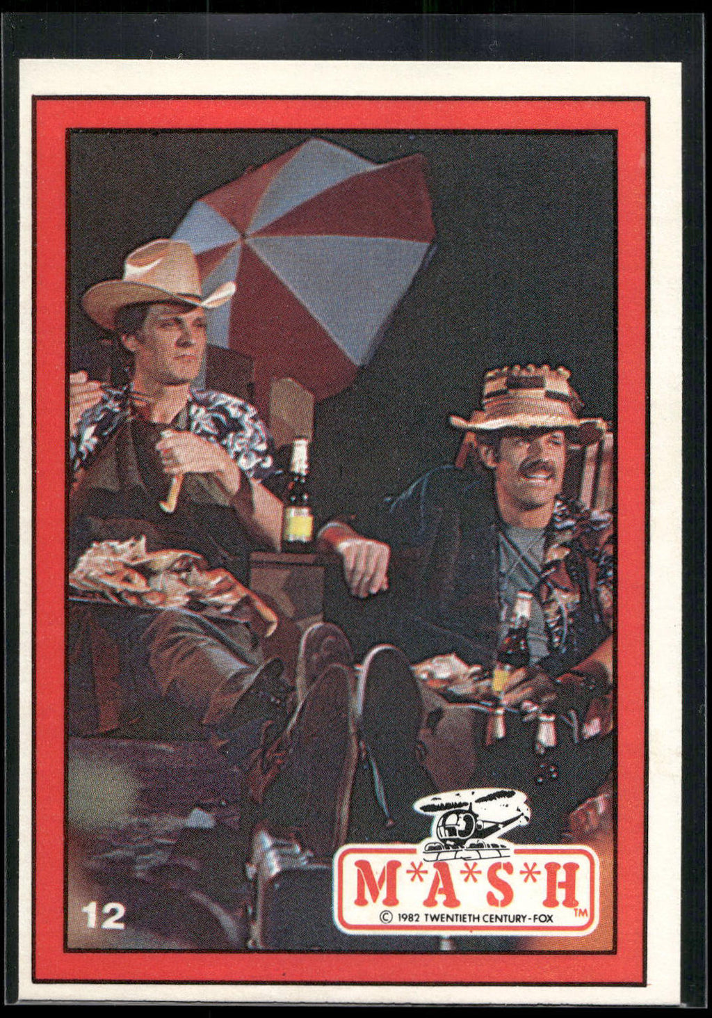 1982 Donruss M*A*S*H #12 Hawkeye & BJ relax