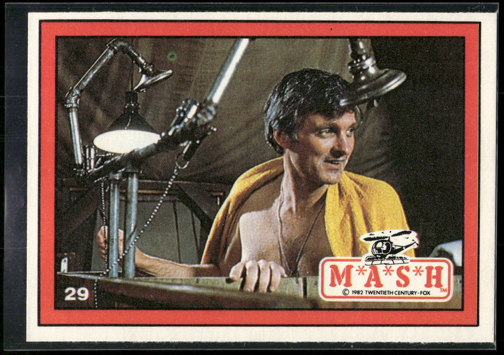 1982 Donruss M*A*S*H #29 Hawkeye in the shower