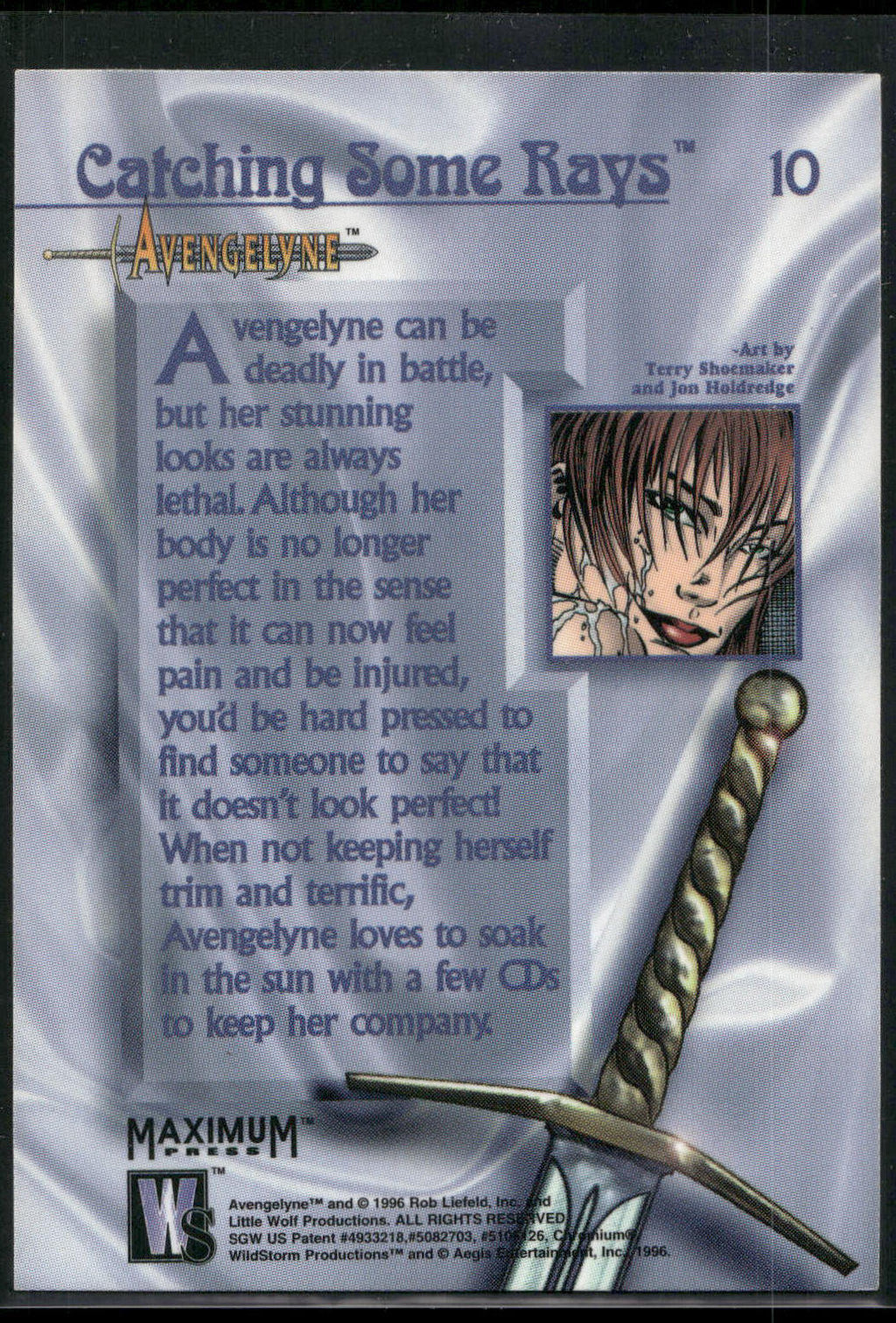 1996 WildStorm Avengelyne #10 Catching Some Rays