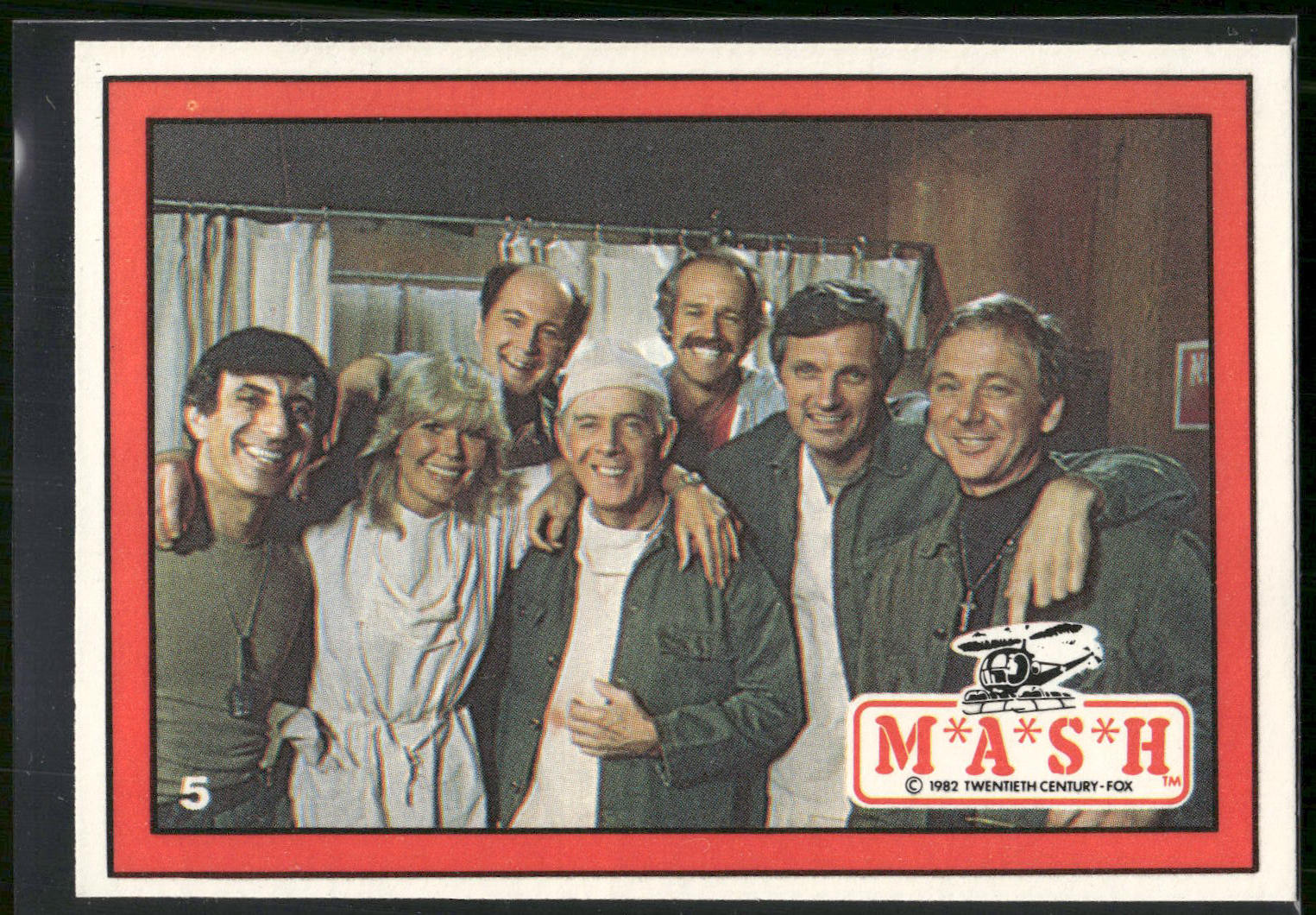 1982 Donruss M*A*S*H #5 Cast photo, pre-op