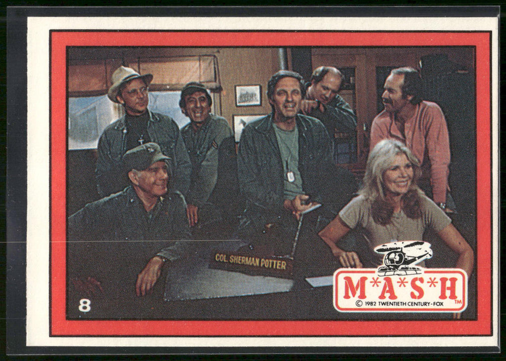 1982 Donruss M*A*S*H #8 Cast photo, Colonel Potter's office