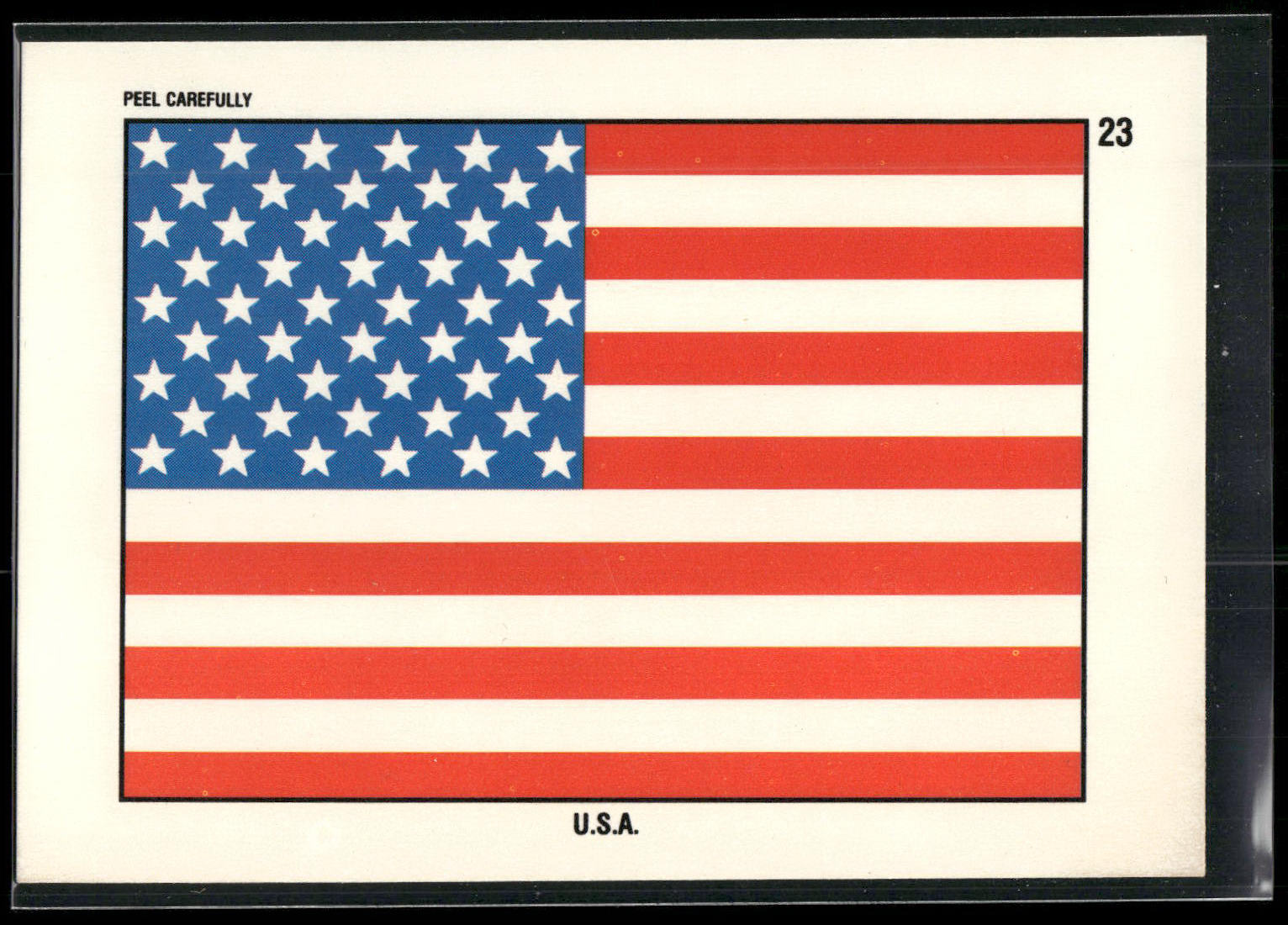 1991 Topps Desert Storm #23 USA Flag Stickers