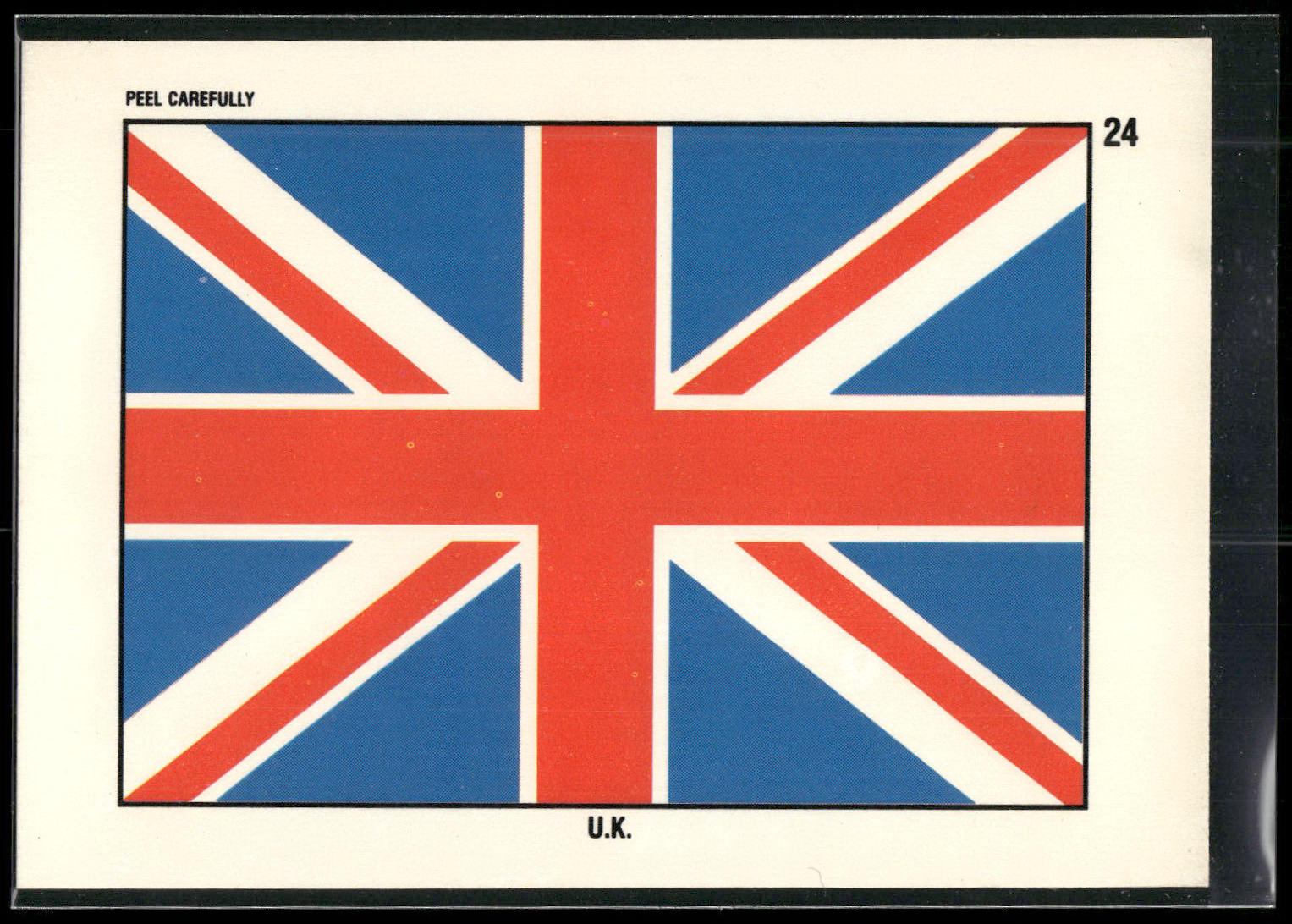 1991 Topps Desert Storm #24 UK Flag Stickers