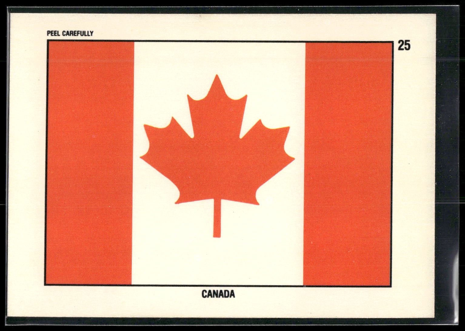 1991 Topps Desert Storm #25 Canada Flag Stickers