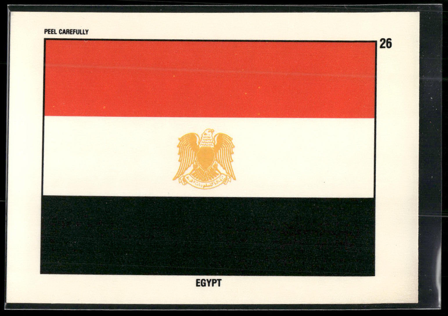 1991 Topps Desert Storm #26 Egypt Flag Stickers