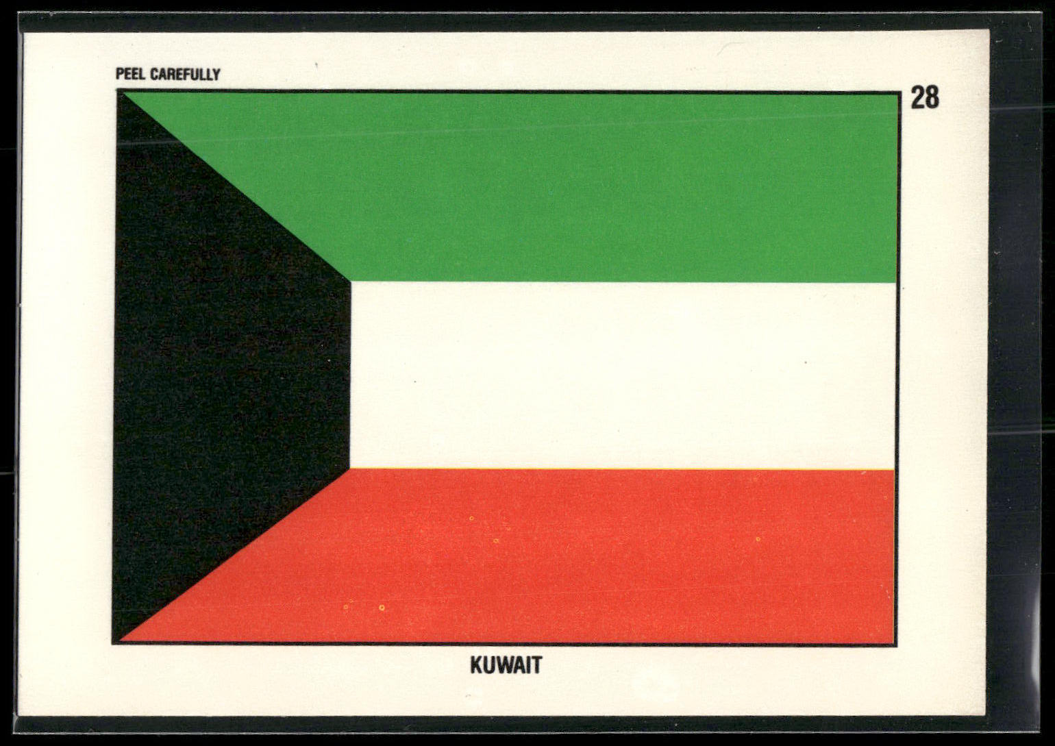 1991 Topps Desert Storm #28 Kuwait Flag Stickers