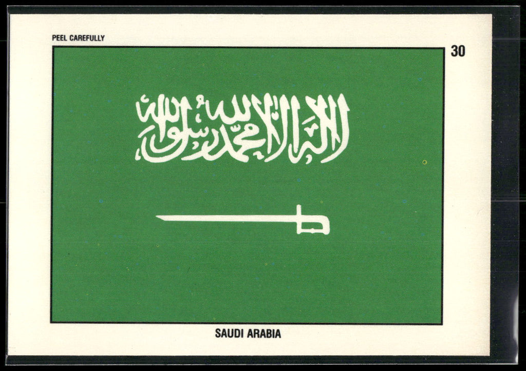 1991 Topps Desert Storm #30 Saudi Arabia Flag Stickers
