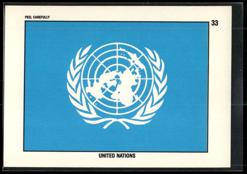 1991 Topps Desert Storm #33 United Nations Flag Stickers